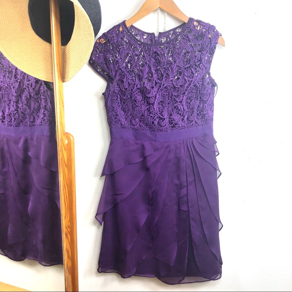 Adrianna Papell Purple Dress 6P